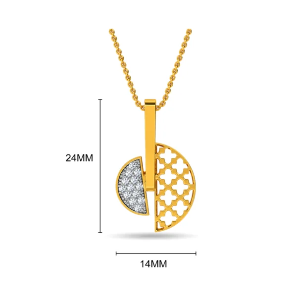 Stellar Brilliance Gold Lab Diamond Pendant - Image 4