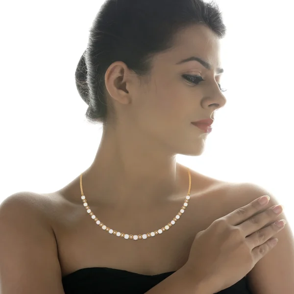 Stunning Delicate Rose Gold Lab Diamond Necklace - Image 2