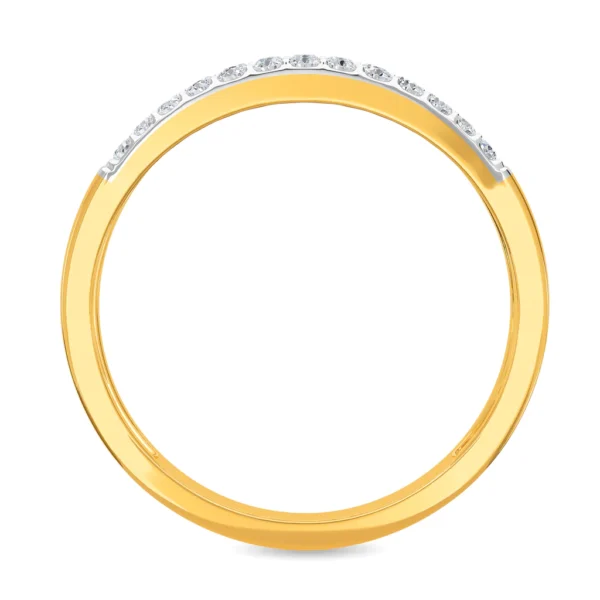 Gleaming Elegance Lab Diamond Gold Maze Ring - Image 3