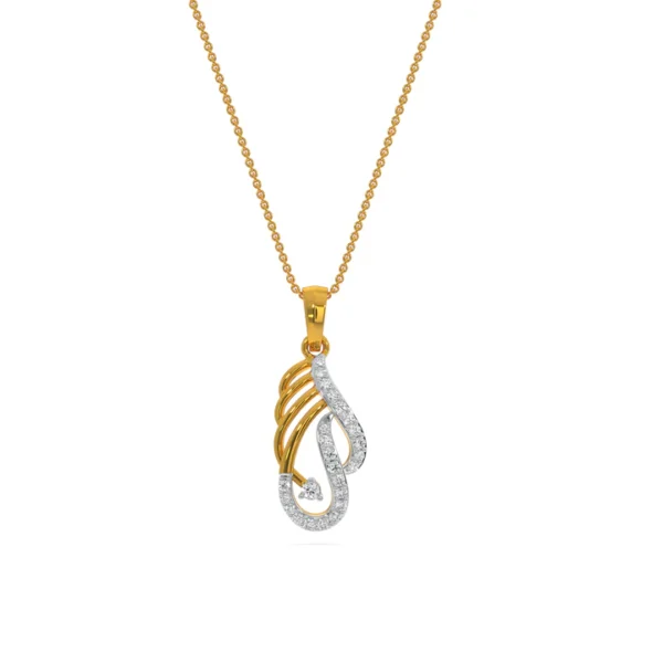 Gold Lab Diamond Intertwined Luxury Pendant