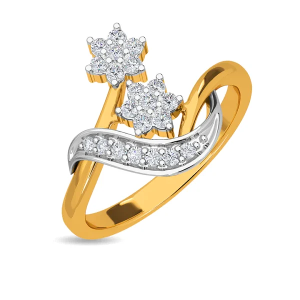 14kt Yellow Gold Rosi Starry Lab Diamond Engagement Ring - Image 3