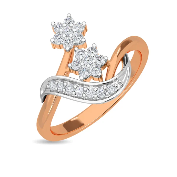 14kt Yellow Gold Rosi Starry Lab Diamond Engagement Ring - Image 5