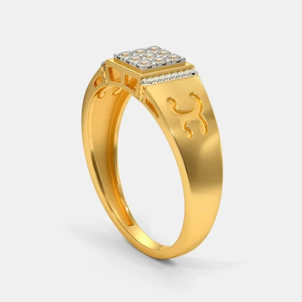 Chromosomal Brilliance Lab Diamond-Embellished Men's Ring - Image 2
