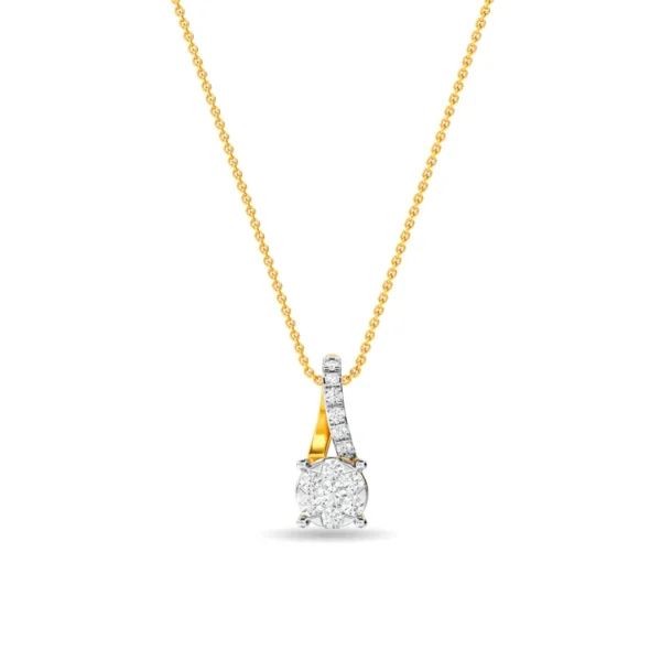 Elegance in Contrast: Diamond Pendant with Gold Accents