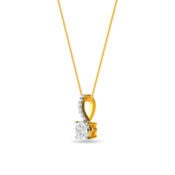 Elegance in Contrast: Diamond Pendant with Gold Accents - Image 2