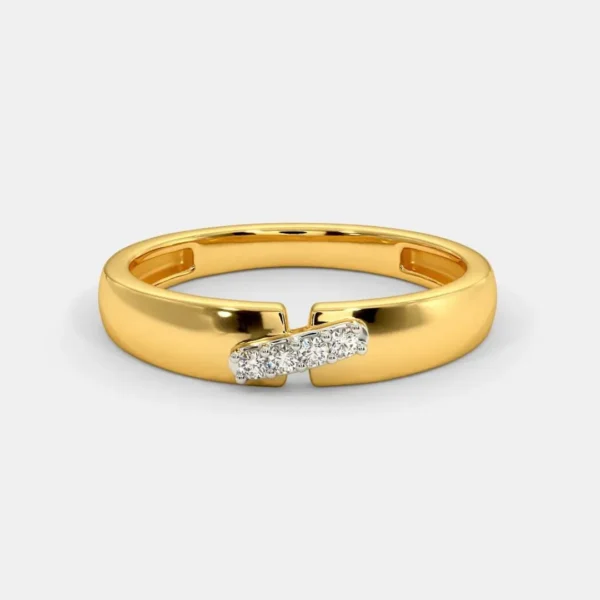 Elegant Wedding Band with Lab Diamond Accent for Him