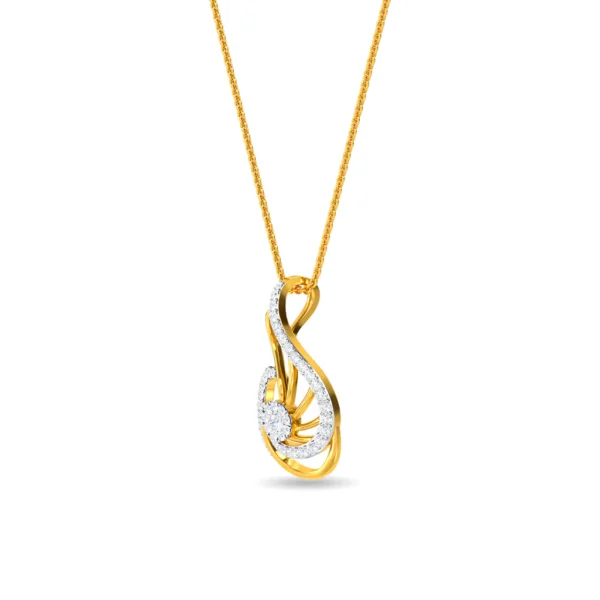 Gold Lab Diamond Eternal Flame Pendant - Image 3