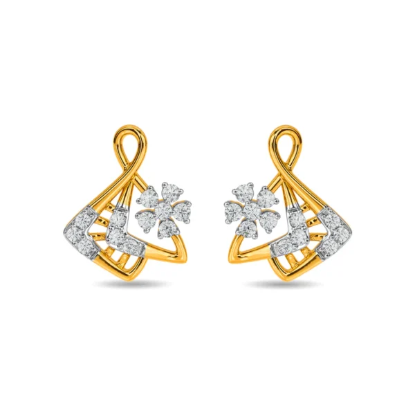 Eternal Floral Gold Lab Diamond Earrings