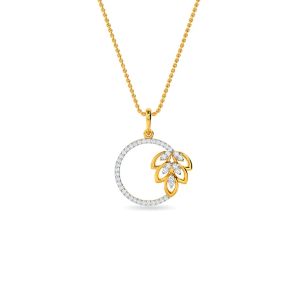 Gold Blossoming Radiance Lab Diamond Pendant