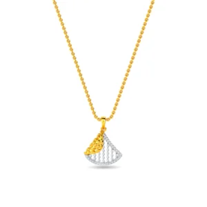 Gold Lab Diamond Radiant Bifurcated Fan Pendant