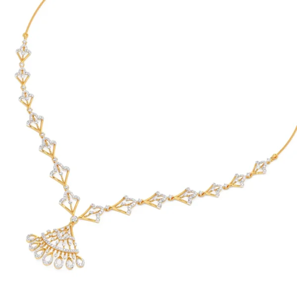 Gold Elegance in Symmetry Lab Diamond Spark Necklace - Image 5