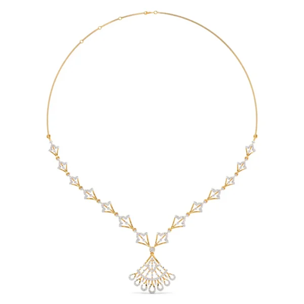 Gold Elegance in Symmetry Lab Diamond Spark Necklace - Image 4