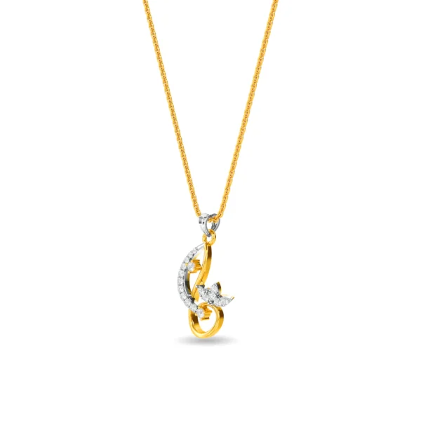 Gold Eternal Flutter Lab Diamond Pendant - Image 4
