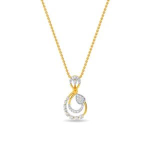Gold Eternal Sparkle Dual Loop Lab Diamond Pendant