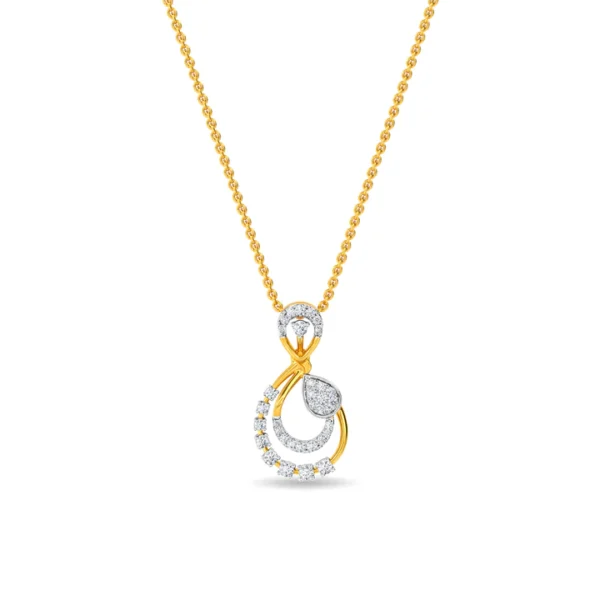 Gold Eternal Sparkle Dual Loop Lab Diamond Pendant