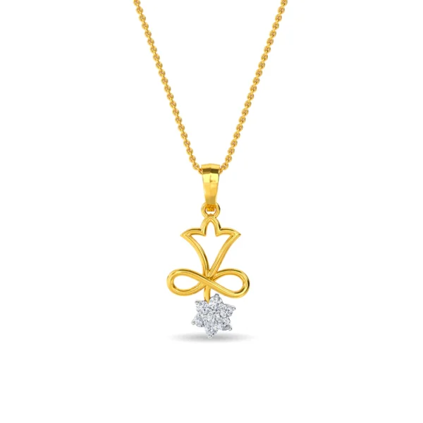 Gold Eternal Star Lab Diamond Pendant