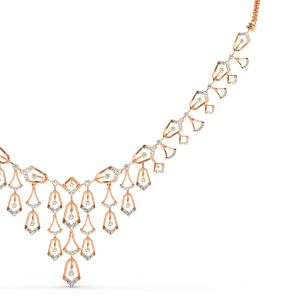 Rose Gold Moonlit Majesty Lab Diamond Necklace - Image 4