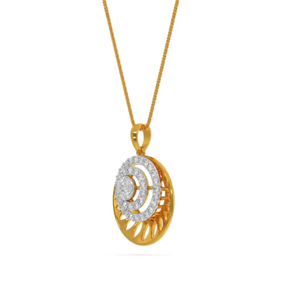 Sunburst Lab Diamond Pendant for Women - Image 4