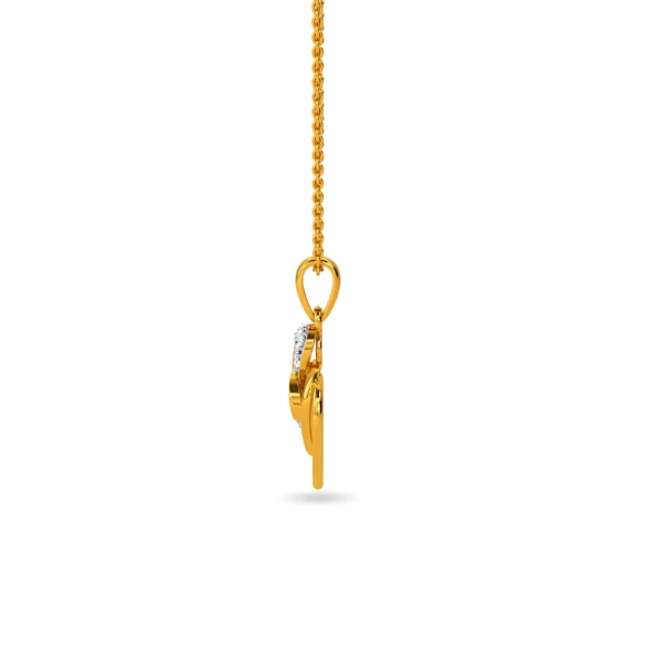 Gold Lab Diamond Infinity Nested Hearts Pendant - Image 3