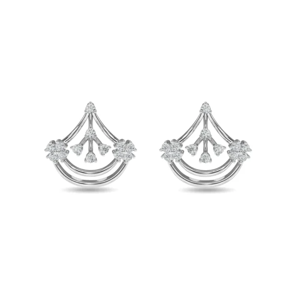 Regal Chandelier Elegance Gold Lab Diamond Earrings - Image 4