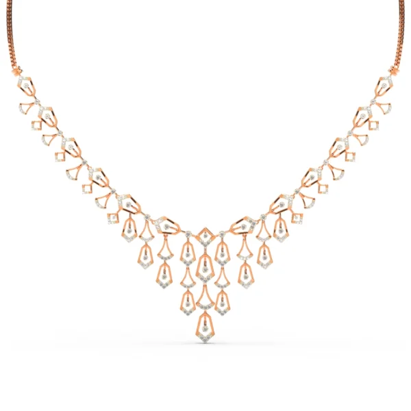 Rose Gold Moonlit Majesty Lab Diamond Necklace