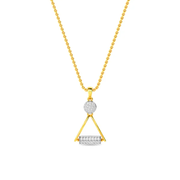 14KT Gold Luminous Geometrix Lab Diamond Pendant