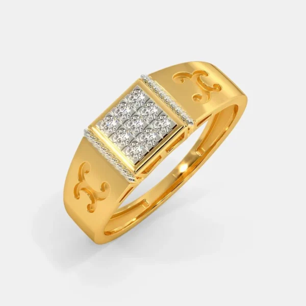 Chromosomal Brilliance Lab Diamond-Embellished Men's Ring - Image 4