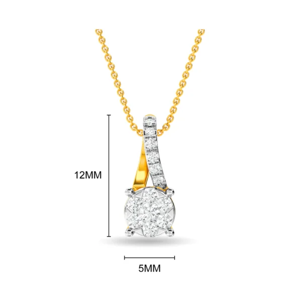 Elegance in Contrast: Diamond Pendant with Gold Accents - Image 3