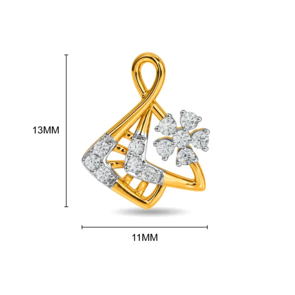 Eternal Floral Gold Lab Diamond Earrings - Image 5