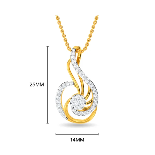 Gold Lab Diamond Eternal Flame Pendant - Image 2