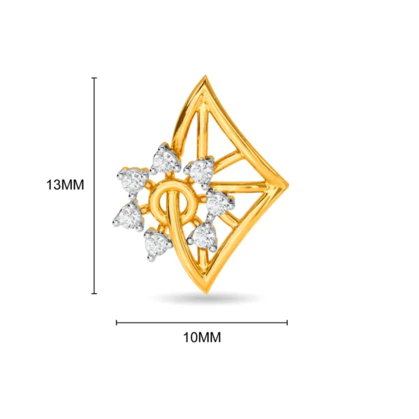 Luminous Geometry Lab Diamond-Adorned Gold Earrings - Image 5