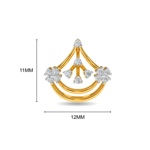 Regal Chandelier Elegance Gold Lab Diamond Earrings - Image 5