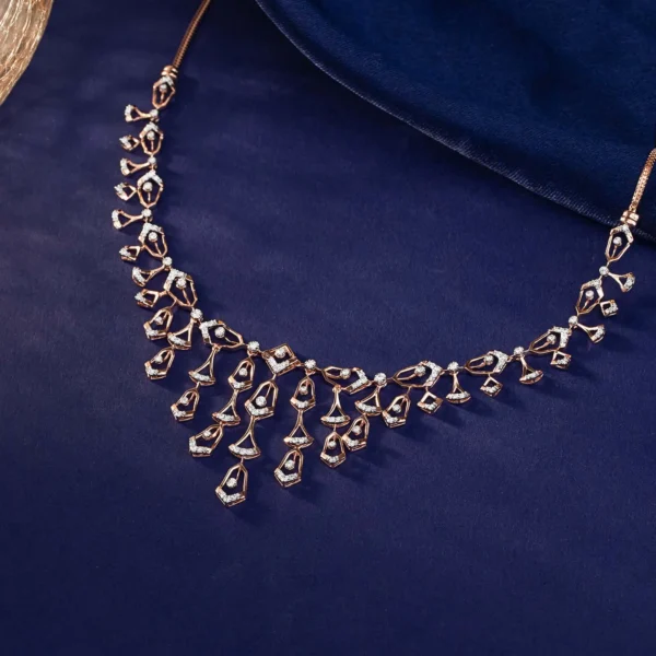 Rose Gold Moonlit Majesty Lab Diamond Necklace - Image 2