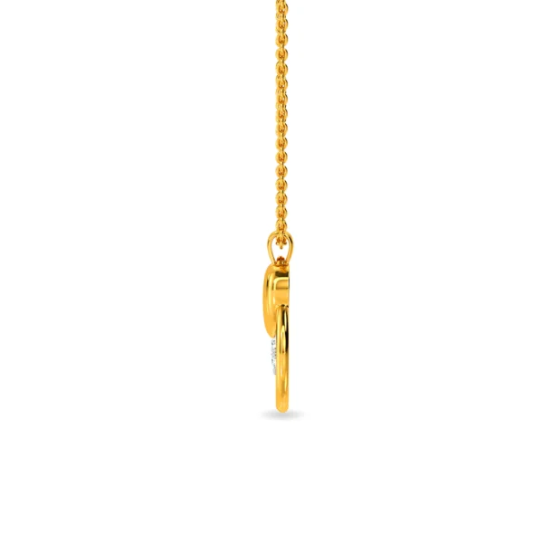 Nested Gold Heart Lab Diamond Pendant - Image 3