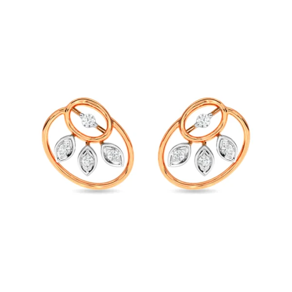 Gold Loops Marquise Lab Diamond Stud Earrings - Image 4