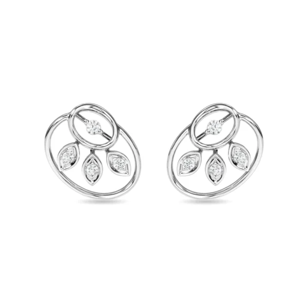 Gold Loops Marquise Lab Diamond Stud Earrings - Image 3