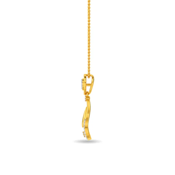 Classic Teardrop Gold Lab Diamond Pendant - Image 3