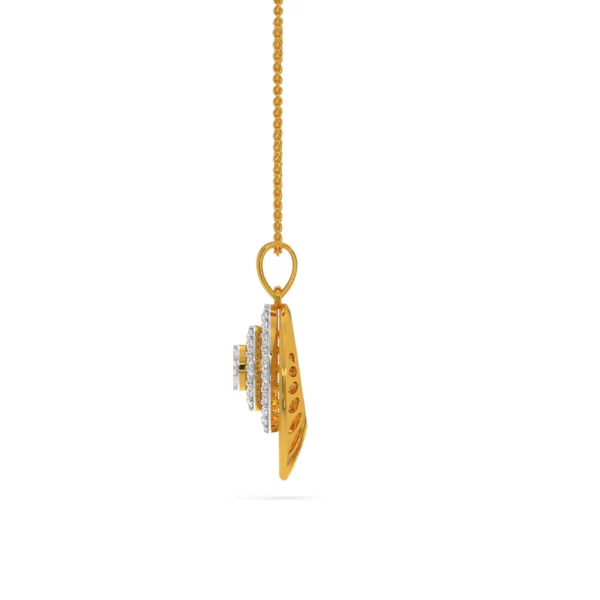 Sunburst Lab Diamond Pendant for Women - Image 3