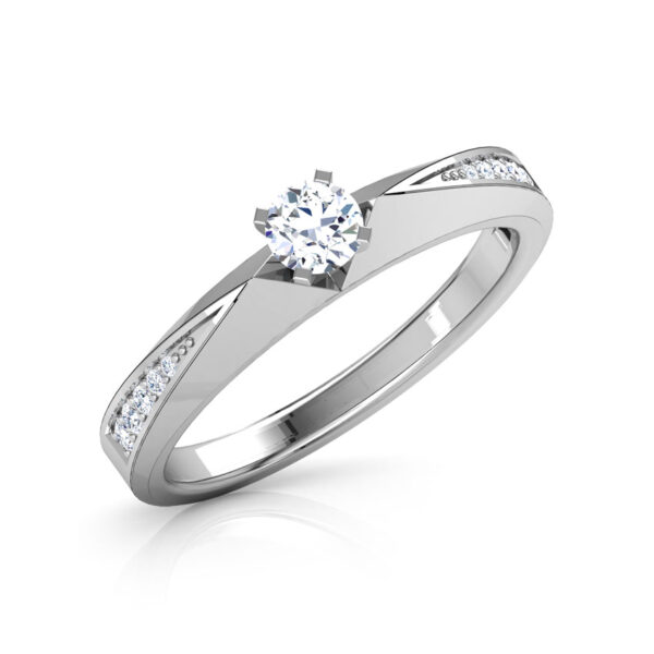 14KT Gold Meridian Solitaire Lab Diamond Ring - Image 3