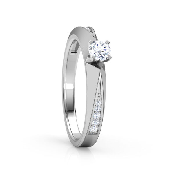 14KT Gold Meridian Solitaire Lab Diamond Ring - Image 4