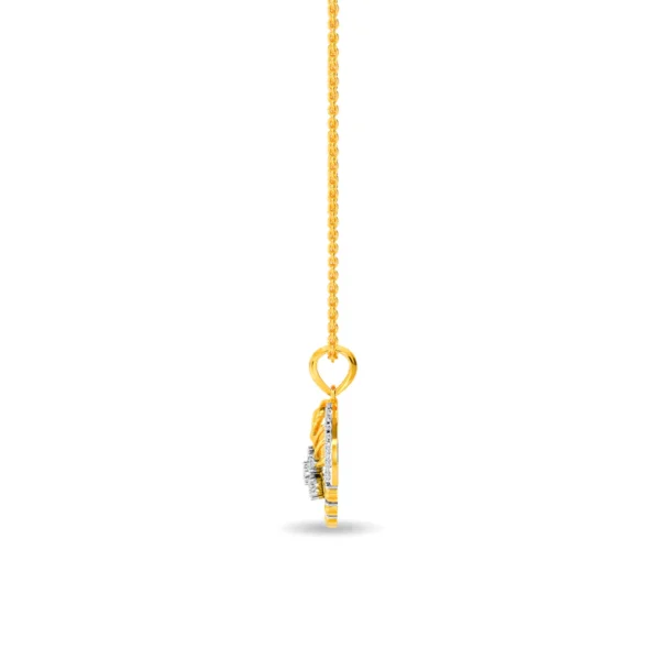Celestial Sparkle Crescent Gold Lab Diamond Pendant - Image 3