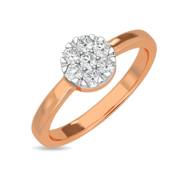 Clustered Brilliance Yellow Gold Multi Lab Diamond Ring - Image 5
