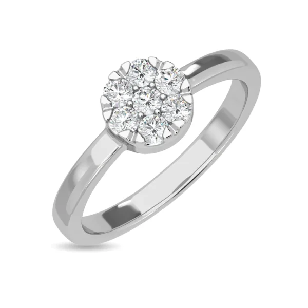 Clustered Brilliance Yellow Gold Multi Lab Diamond Ring - Image 4
