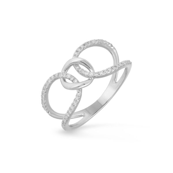 Cocktail Gold Diamond Classic Ring for Women