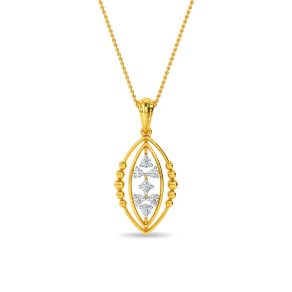 Elegant Marquise Shape Harmony Gold Lab Diamond Pendant