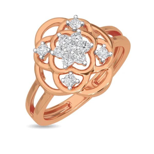 Elegant Symmetry Lab Diamond-Encrusted Yellow Gold Ring - Image 5