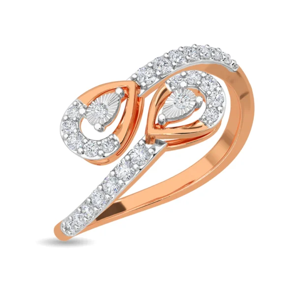 Eternal Sparkle Cluster Gold Lab Diamond Engagement Ring - Image 5