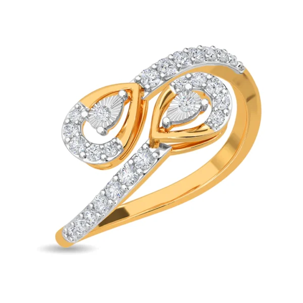 Eternal Sparkle Cluster Gold Lab Diamond Engagement Ring