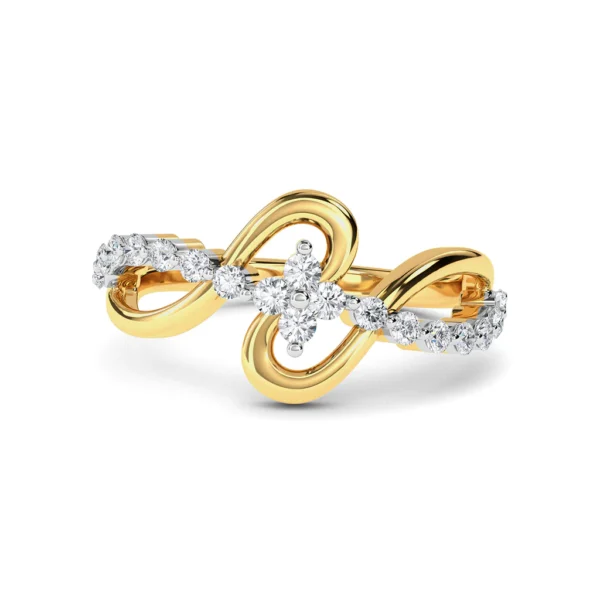 Eternal Sparkle Infinity Gold Lab Diamond Ring - Image 3