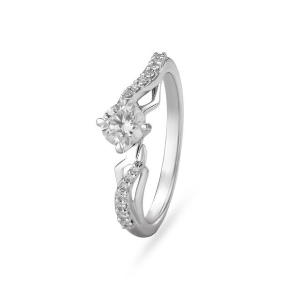 Exquisite White Gold Diamond Ring for Casual Wear - Image 3